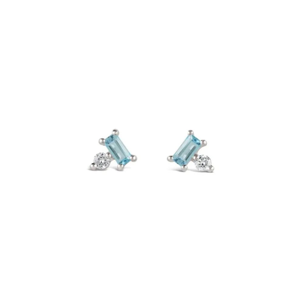 Dinny Hall Shuga Gemstone Baguette & Created Diamond Studs