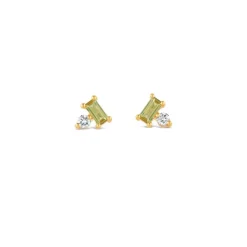 Dinny Hall Shuga Gemstone Baguette & Created Diamond Studs