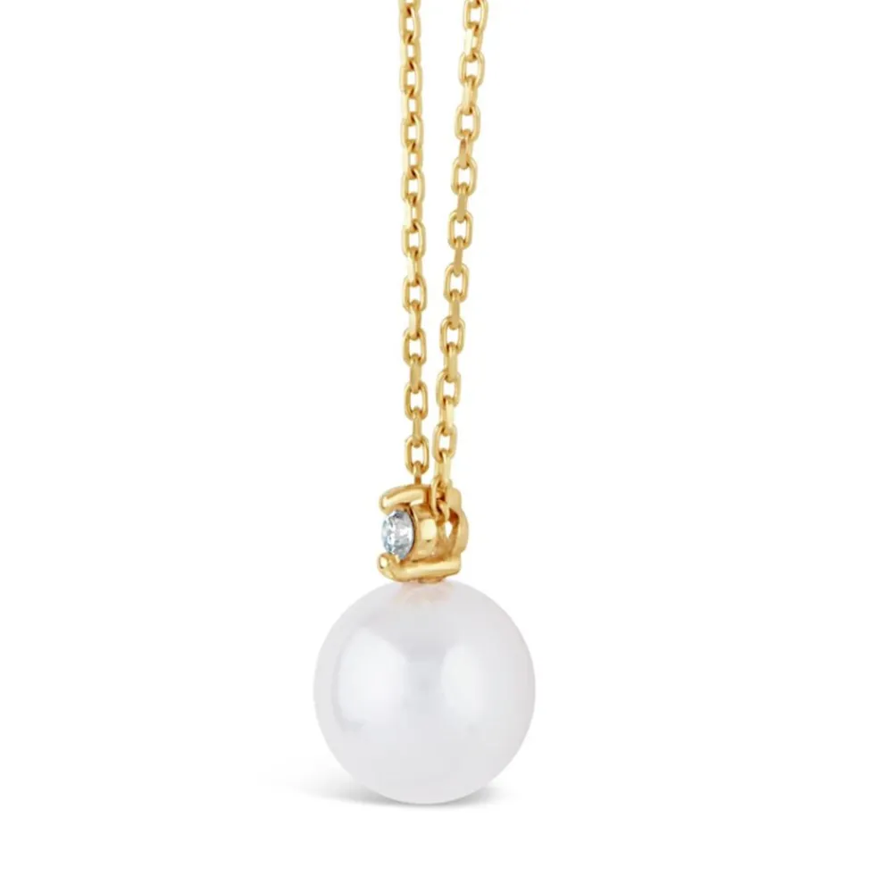 Dinny Hall Shuga 14K Gold Diamond & Pearl Pendant