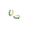 Dinny Hall Shuga 14K Gold Emerald Huggie Hoops