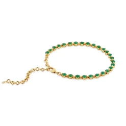 Dinny Hall Shuga 14K Gold Emerald Tennis Bracelet