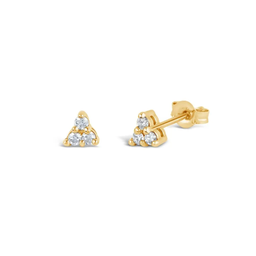 Dinny Hall Shuga 14K Gold Mini Trillion Studs