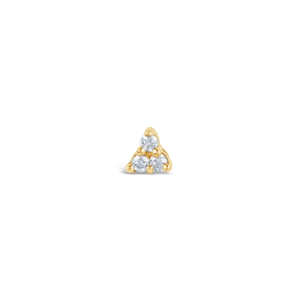 Dinny Hall Shuga 14K Gold Mini Trillion Single Stud