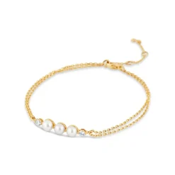 Dinny Hall Shuga 14K Gold Pearl & Diamond Wristlet