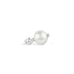 Dinny Hall Shuga 14K Gold Pearl & Diamond Single Stud