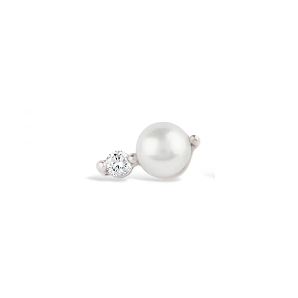 Dinny Hall Shuga 14K Gold Pearl & Diamond Single Stud
