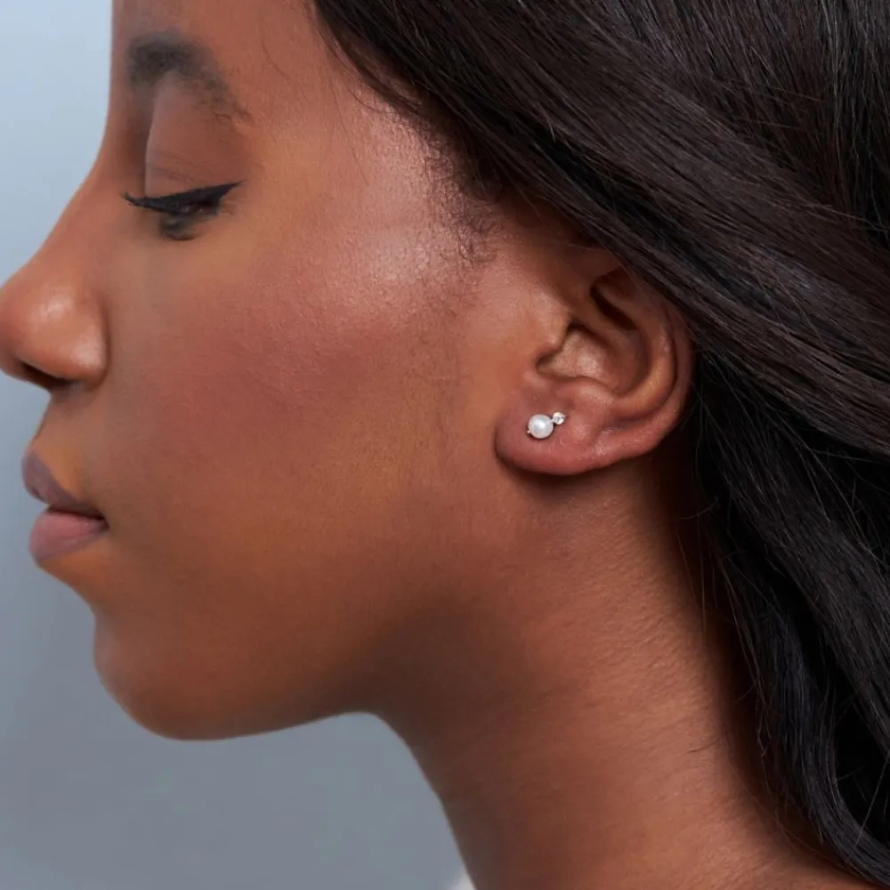 Dinny Hall Shuga 14K Gold Pearl & Diamond Studs