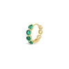Dinny Hall Shuga 14K Gold Single Emerald Huggie Hoop
