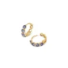 Dinny Hall Shuga 14K Gold Tanzanite Huggie Hoops