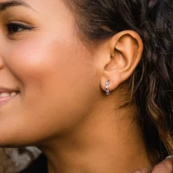 Dinny Hall Shuga 14K Gold Tanzanite Huggie Hoops
