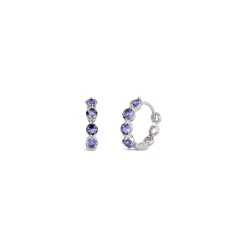 Dinny Hall Shuga 14K Gold Tanzanite Huggie Hoops