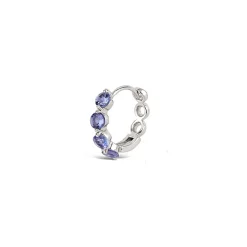 Dinny Hall Shuga 14K Gold Tanzanite Single Huggie Hoop