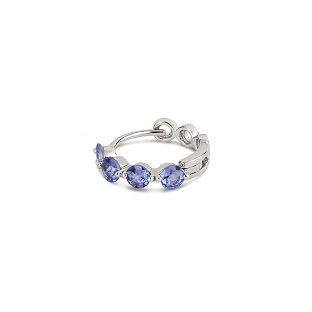 Dinny Hall Shuga 14K Gold Tanzanite Single Huggie Hoop