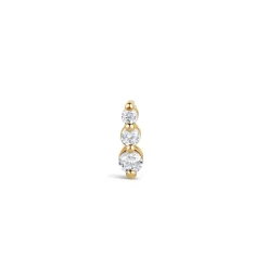 Dinny Hall Shuga 14K Gold Tapering Triple Single Diamond Stud