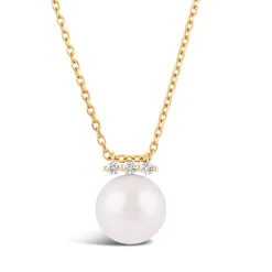 Dinny Hall Shuga 14K Large Fine Pearl & Diamond Pendant