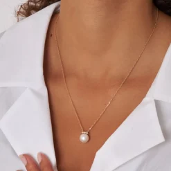 Dinny Hall Shuga 14K Large Fine Pearl & Diamond Pendant