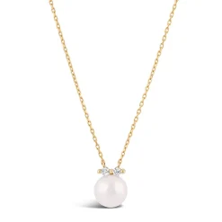Dinny Hall Shuga 14K Pearl & Double Diamond Pendant