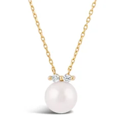 Dinny Hall Shuga 14K Pearl & Double Diamond Pendant