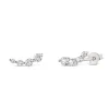 Dinny Hall Shuga Solid Gold & Created Diamond Tapering Crawler Studs