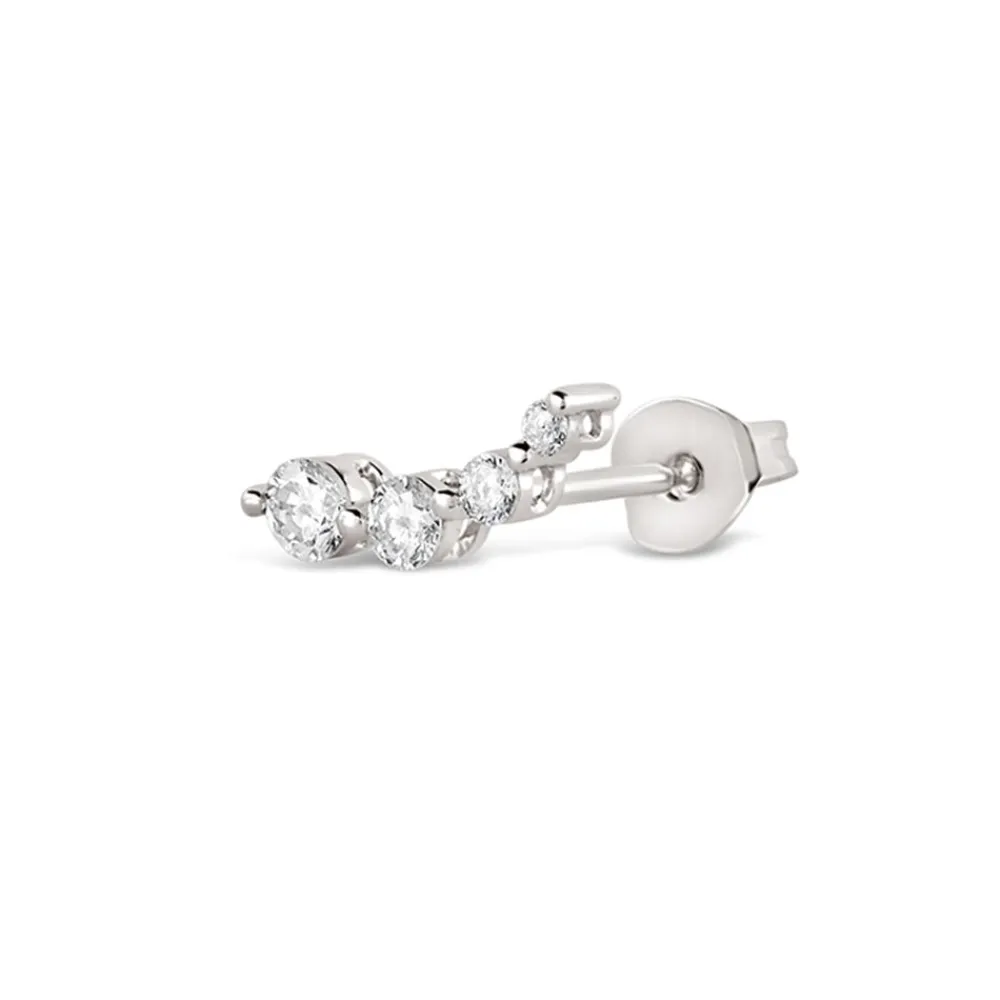 Dinny Hall Shuga Solid Gold & Created Diamond Tapering Crawler Single Stud