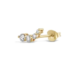 Dinny Hall Shuga Solid Gold & Created Diamond Tapering Crawler Single Stud