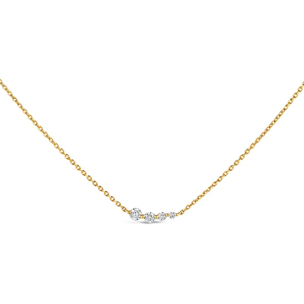 Dinny Hall Shuga Solid Gold & Created Diamond Tapering Scoop Necklace