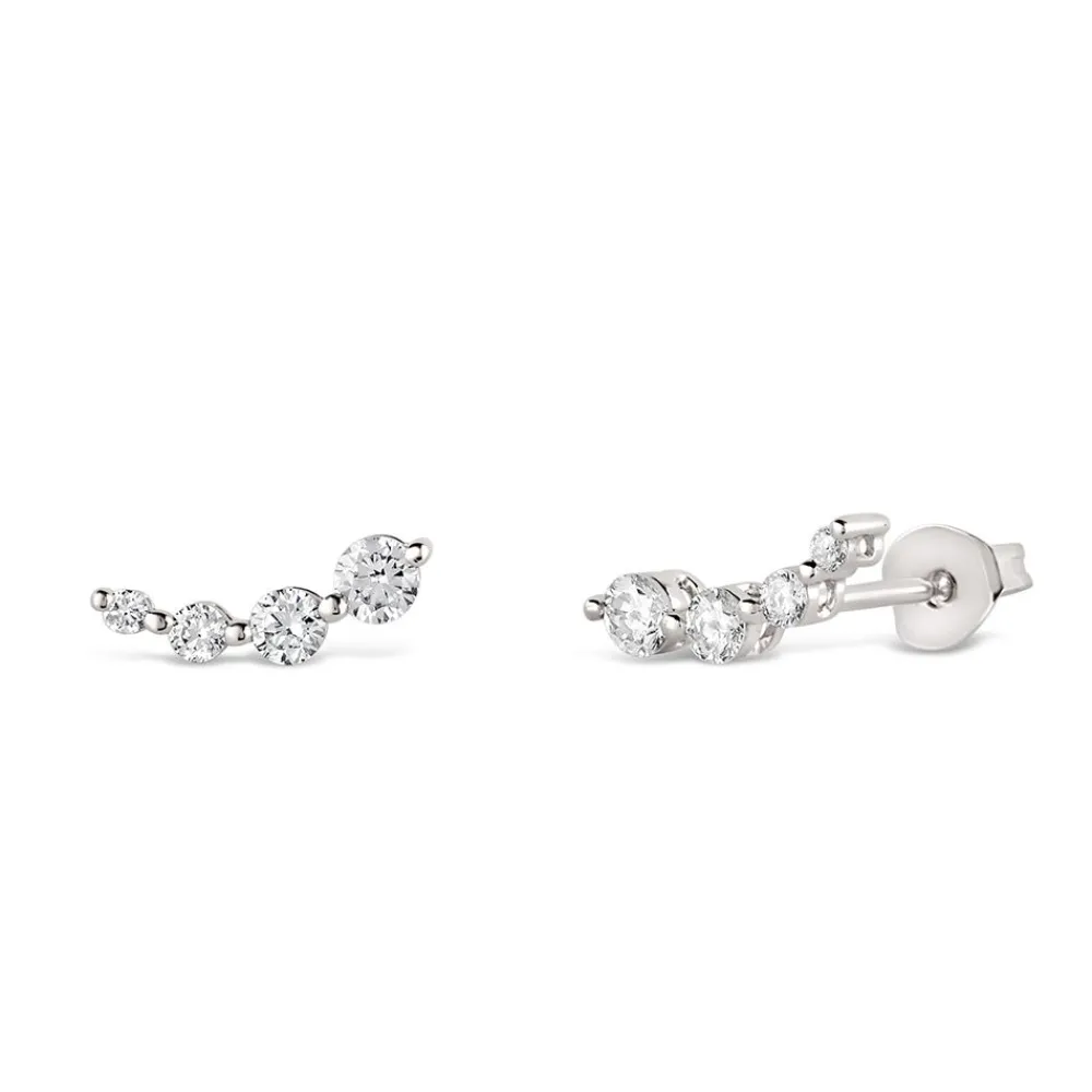 Dinny Hall Shuga Solid Gold & Created Diamond Tapering Crawler Studs