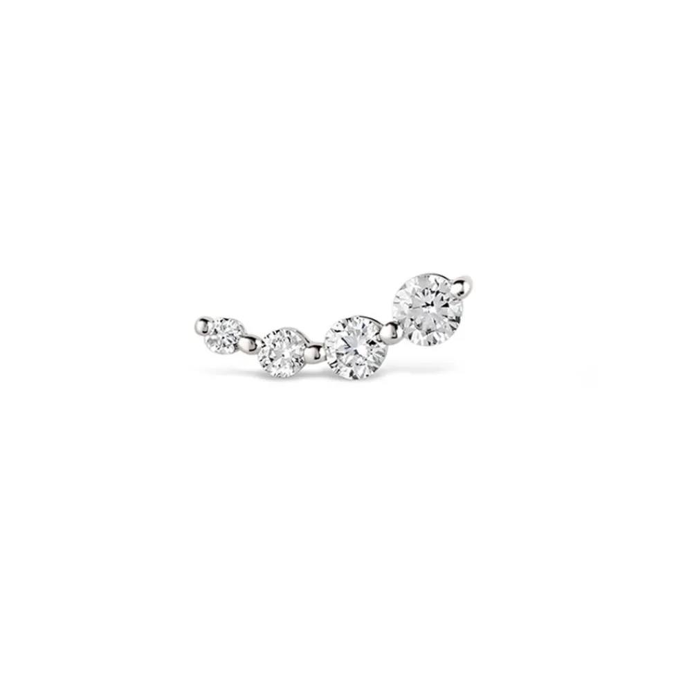 Dinny Hall Shuga Solid Gold & Created Diamond Tapering Crawler Single Stud