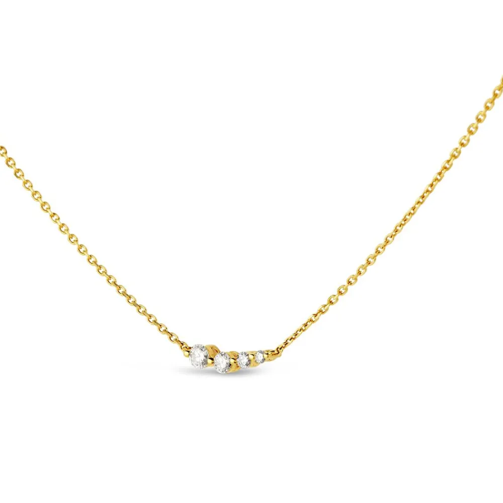 Dinny Hall Shuga Solid Gold & Created Diamond Tapering Scoop Necklace
