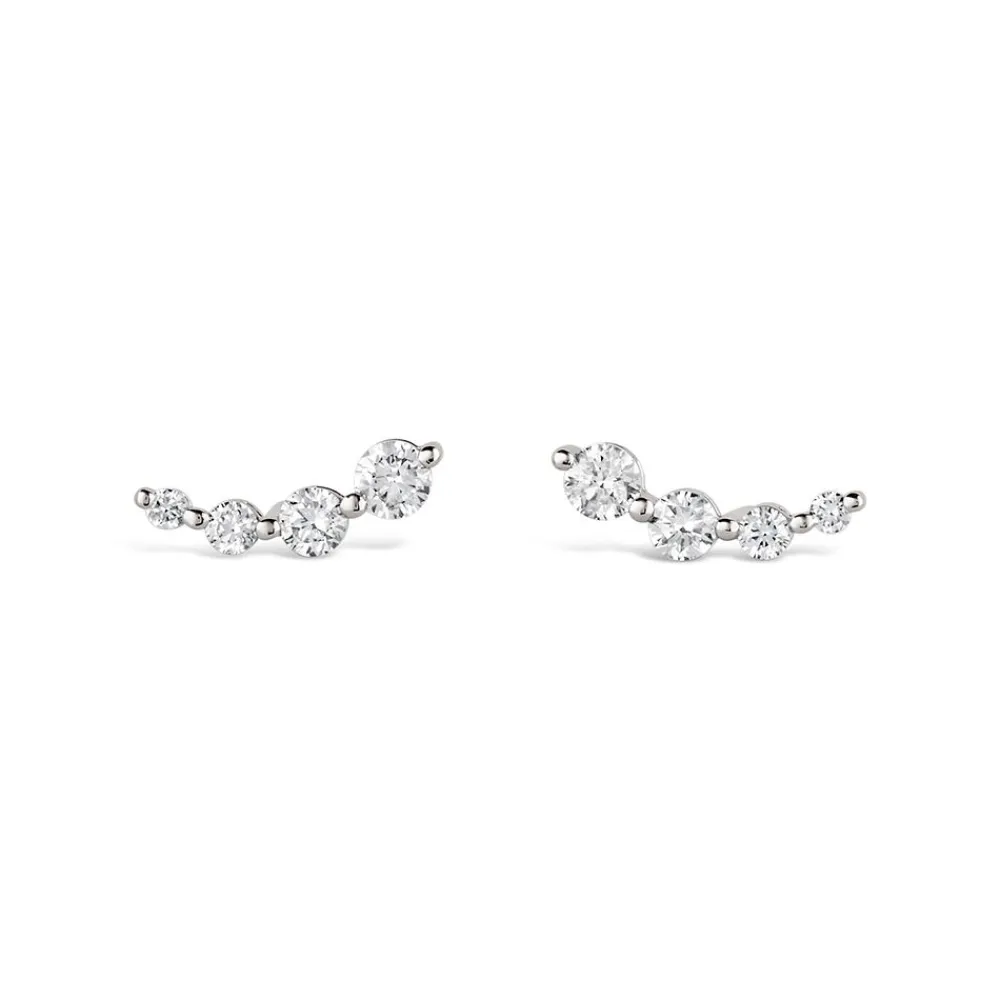 Dinny Hall Shuga Solid Gold & Created Diamond Tapering Crawler Studs