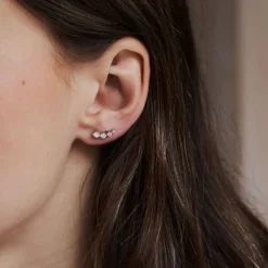 Dinny Hall Shuga Solid Gold & Created Diamond Tapering Crawler Studs