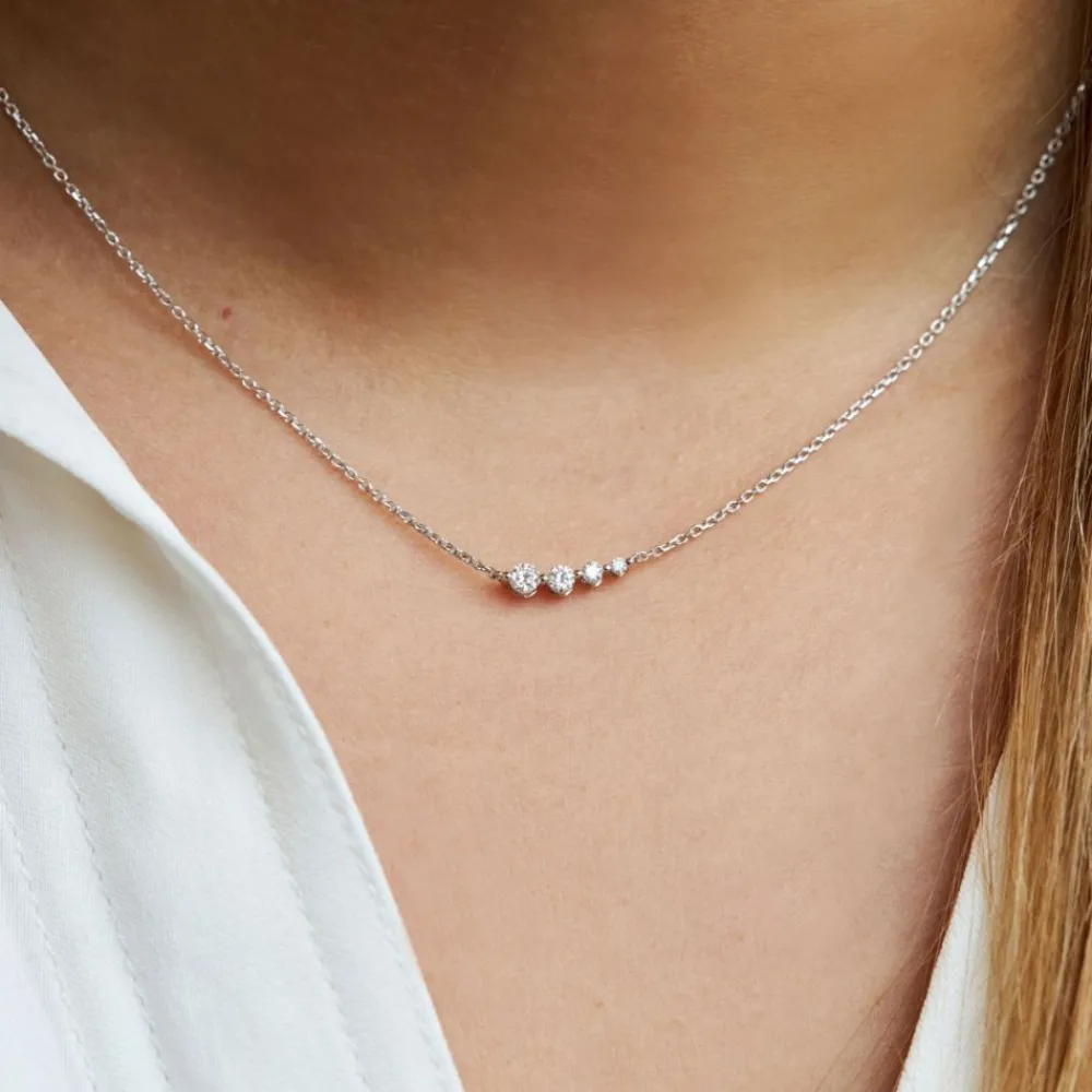 Dinny Hall Shuga Solid Gold & Created Diamond Tapering Scoop Necklace
