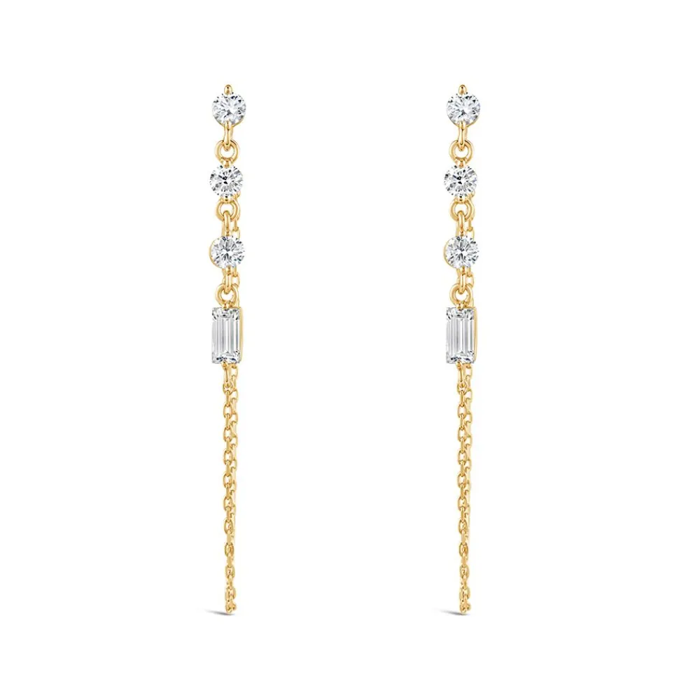 Dinny Hall Shuga Solid Gold Created Diamond Chain Drops