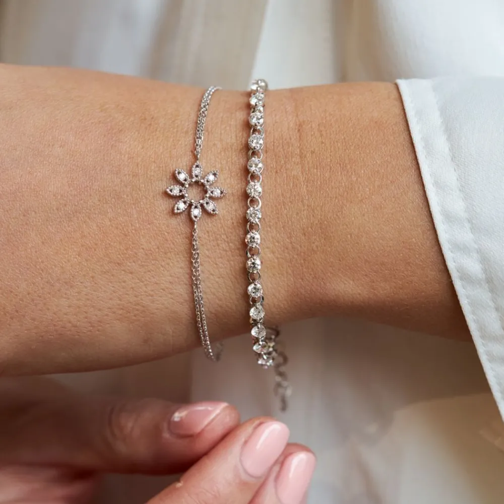 Dinny Hall Shuga Solid Gold Created Diamond Tennis Bracelet