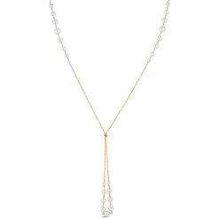 Dinny Hall Signature Creamy White Freshwater Pearl Knot Necklace