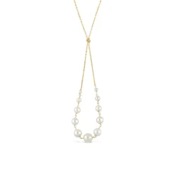 Dinny Hall Signature Creamy White Freshwater Pearl Knot Necklace