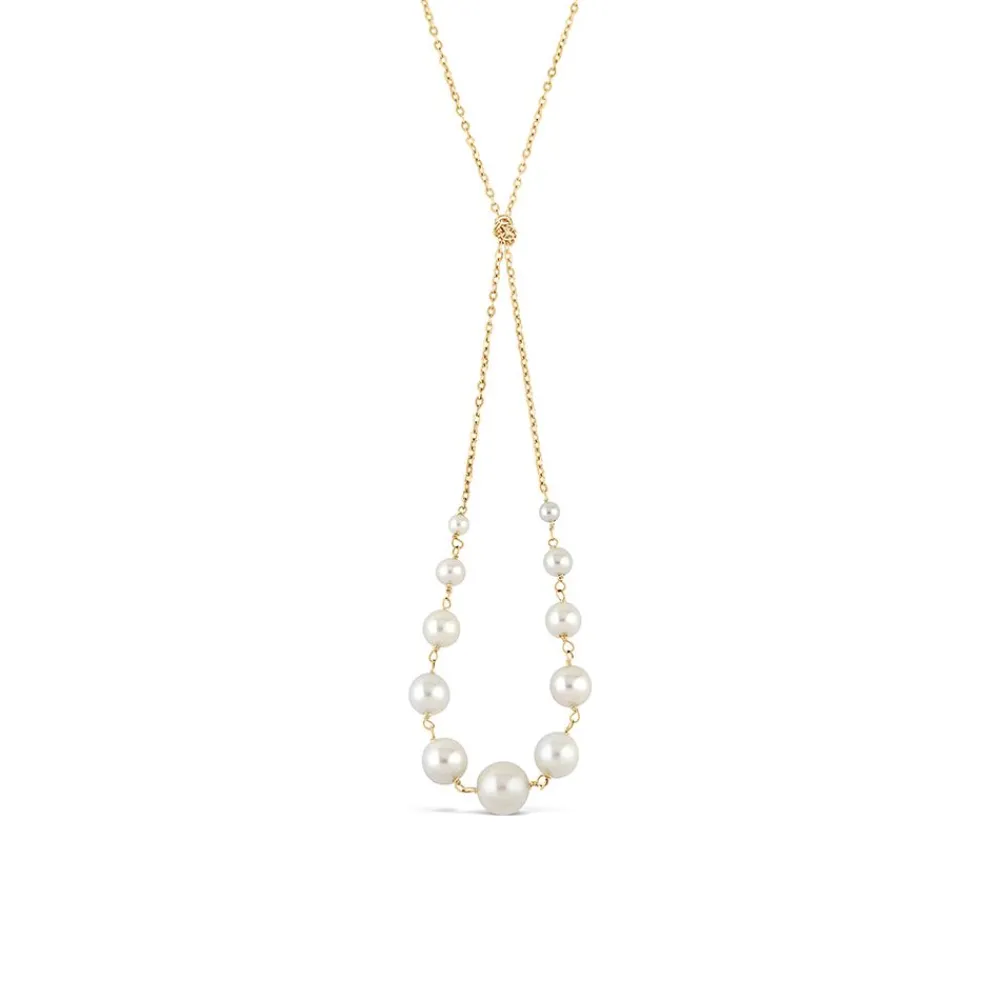 Dinny Hall Signature Creamy White Freshwater Pearl Knot Necklace