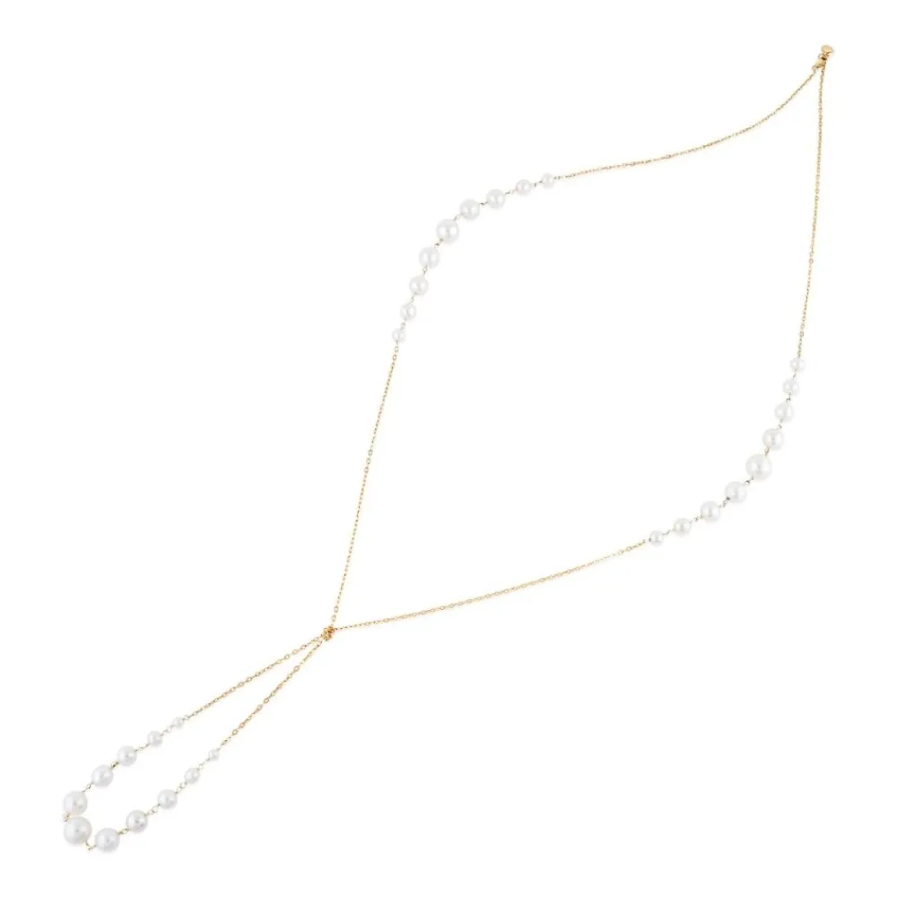 Dinny Hall Signature Creamy White Freshwater Pearl Knot Necklace