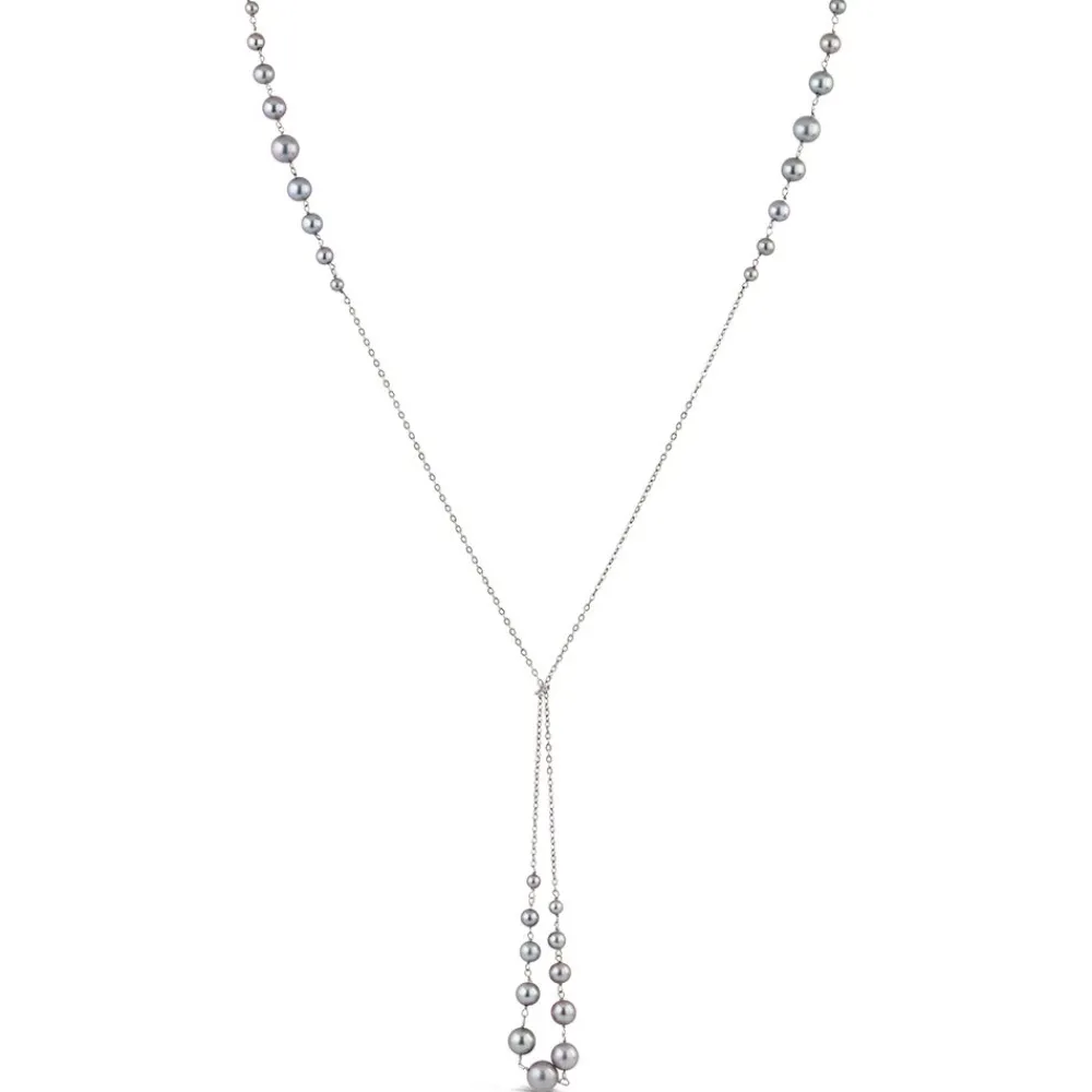 Dinny Hall Signature Grey Freshwater Pearl Knot Necklace