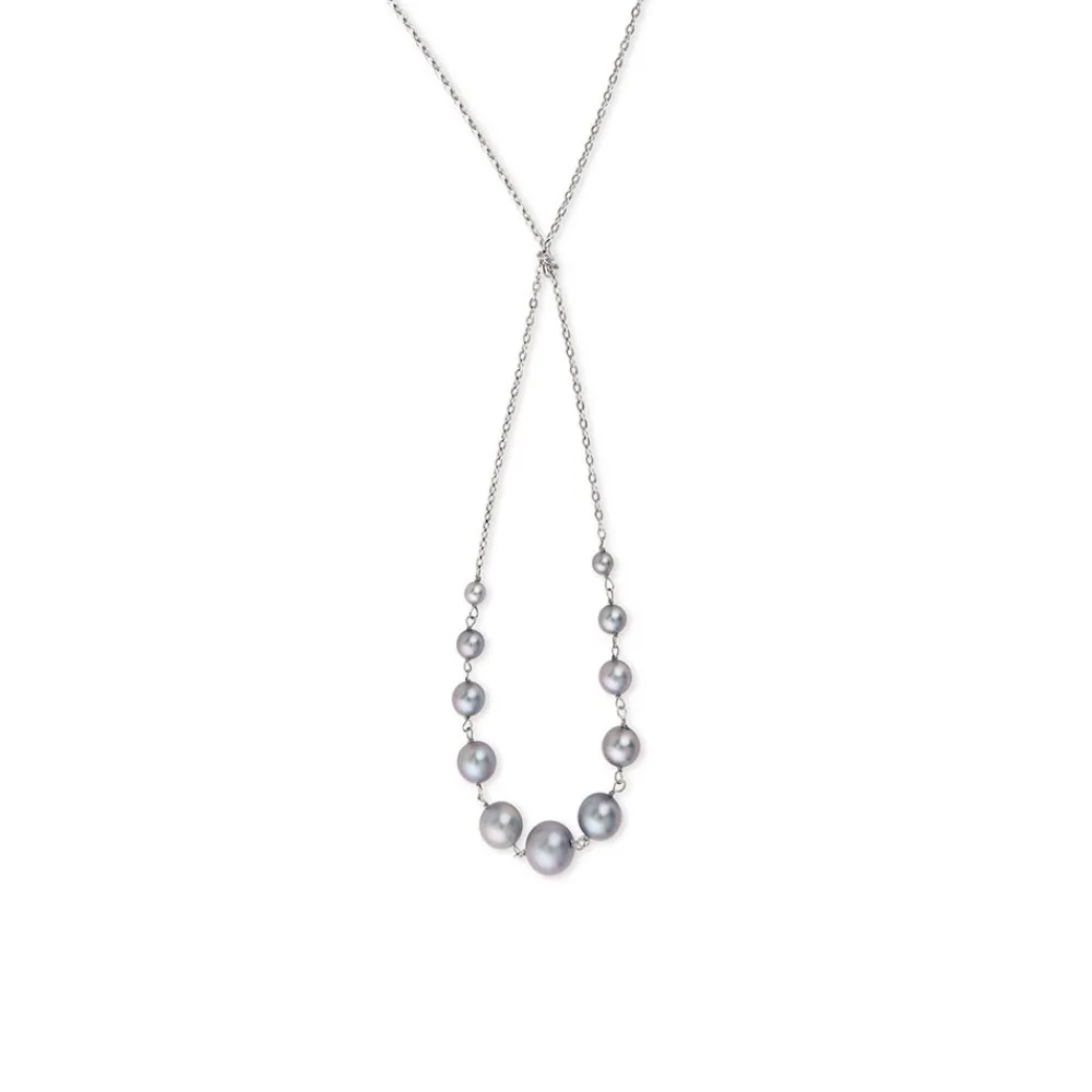 Dinny Hall Signature Grey Freshwater Pearl Knot Necklace