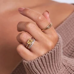 Dinny Hall Signature Tapering Solid Gold Duo Ring