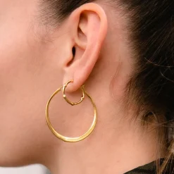 Dinny Hall Slim Medium Bamboo Hoops