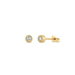 Dinny Hall Solid Gold Created Diamond Jasmine Round Studs