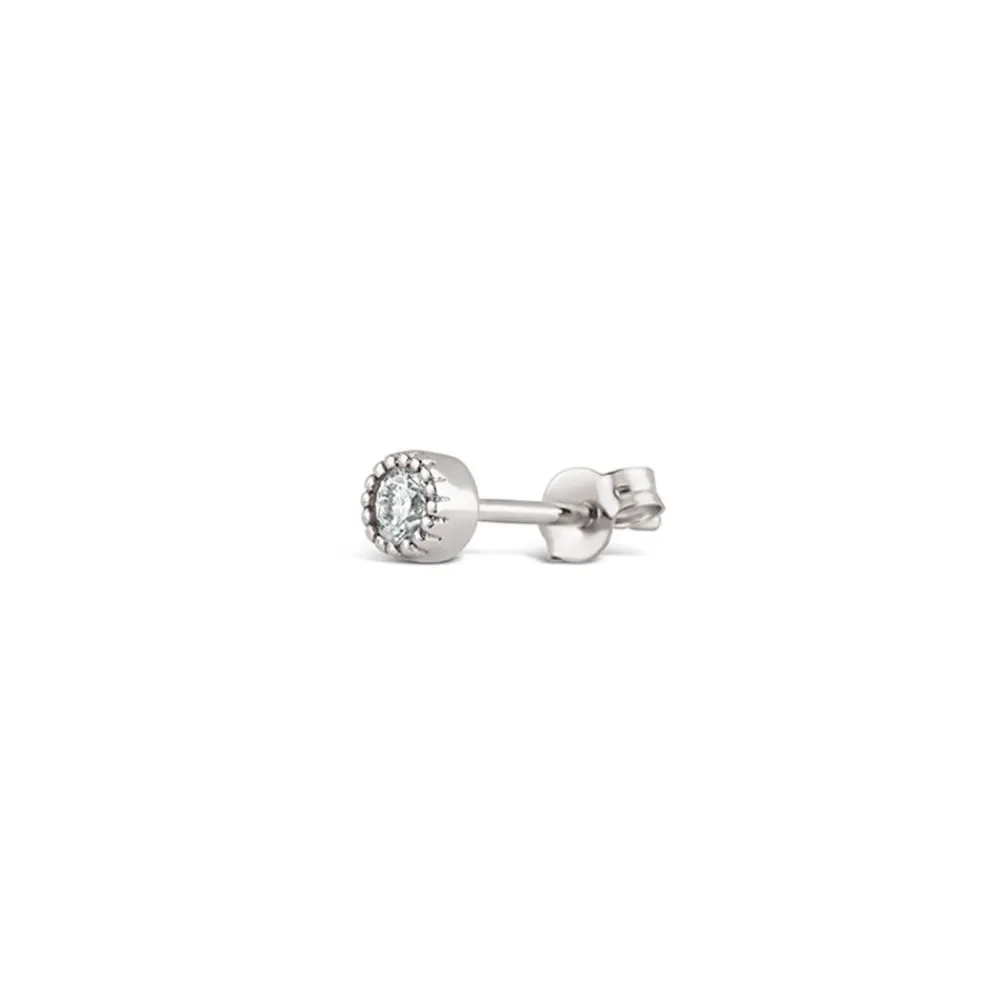 Dinny Hall Solid Gold Created Diamond Jasmine Round Single Stud