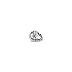 Dinny Hall Solid Gold Created Diamond Jasmine Teardrop Single Stud