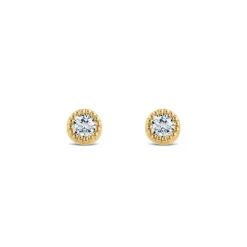 Dinny Hall Solid Gold Created Diamond Jasmine Round Studs