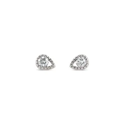 Dinny Hall Solid Gold Created Diamond Jasmine Teardrop Studs