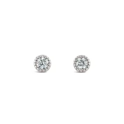 Dinny Hall Solid Gold Created Diamond Jasmine Round Studs