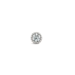 Dinny Hall Solid Gold Created Diamond Jasmine Round Single Stud