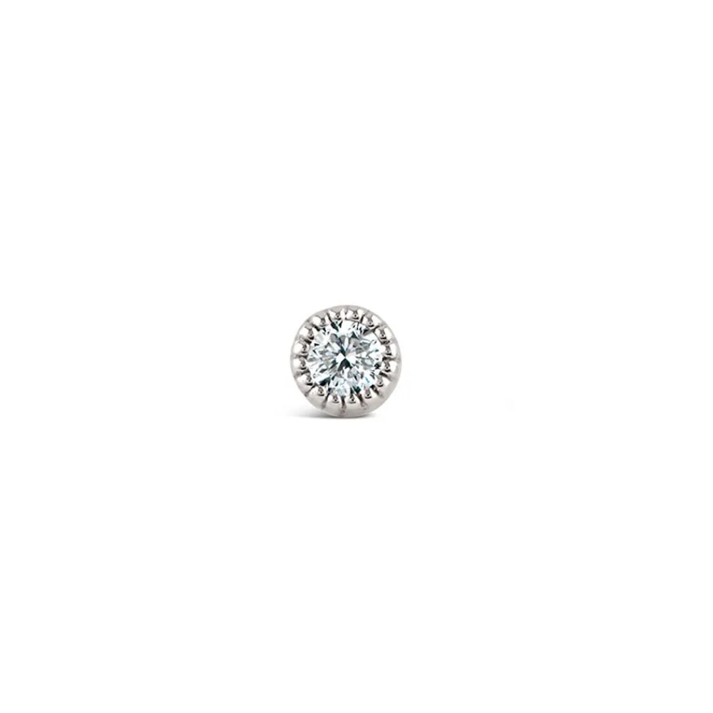 Dinny Hall Solid Gold Created Diamond Jasmine Round Single Stud